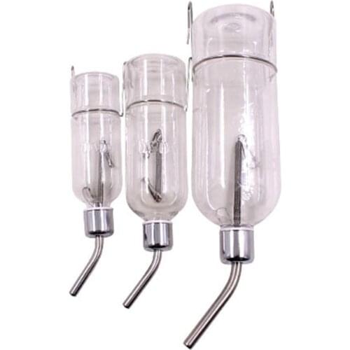 Sport Portable Pet Dog Water Bottle Stainless Steel Ball Hanging Hamster Puppy Cat Dog Automatic Water Bucket Outdoor Drinking