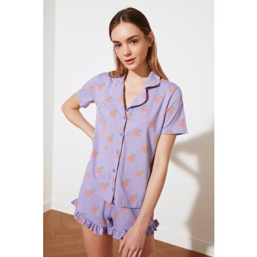 Trendyol Fruit Printed Knitted Pajamas Set THMSS21PT0489