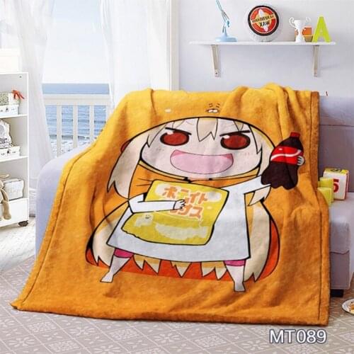 Japanese Anime Himouto Umaru-chan Umaru Doma Cute Blanket Flannel Plush Throw Blankets Thin Cover Custom Sofa Bed Blanket