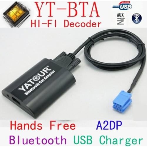 Yatour BTA Bluetooth Hands Free Call Smart Phone A2DP Car kits For Smart 450 Lancia Lybra Fiat Brava Bravo Marea 8-Pin Grundig