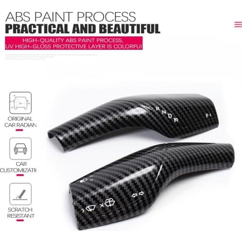 Car Gear And Steering Lever Protective Cover Wiper Controller Protective Cover Auto Modification Parts Compatible for Model3 / Y