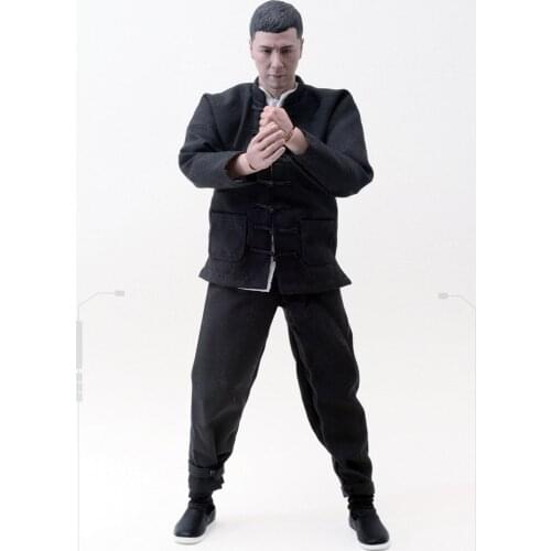 ZY1029 1/6 Scale Cloth Shoes Kung Fu Superstar Ye Wen Bruce Lee The Same Shoes Pvc Material F 12'' Removable Foot Action Figure