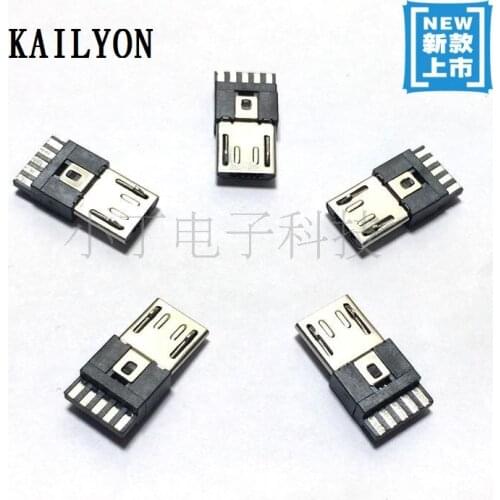 100pcs MICRO5P male head, MICRO, USB, 5P, touch top plug, ordinary money, short circuit, short circuit plug