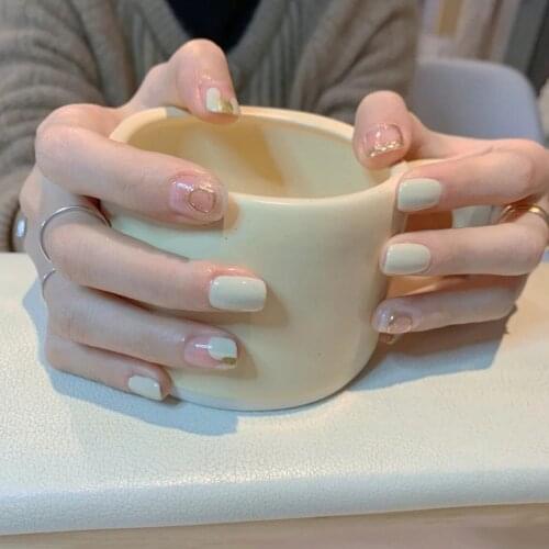 24pcs Nails Patch Removable Glue Type Long Paragraph Fashion Manicure Patch False Nails Save Time Nail Patch WD