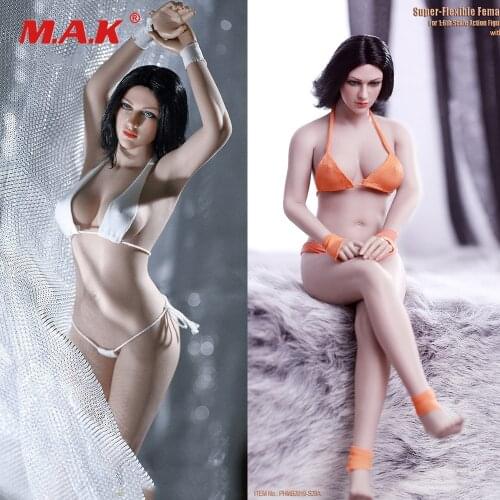27.8CM 1/6 Super Flexible Micro Fat Girl Pale/Suntan Skin Female Mid Bust Seamless Body S29A/S29B Model for 12'' Action Figure
