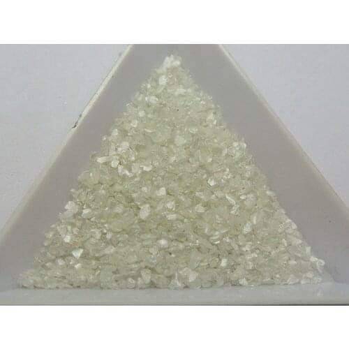 45 Gram Ivory Glass Crushed Chips Irregular Shape Nail Art Tips + Storage Box