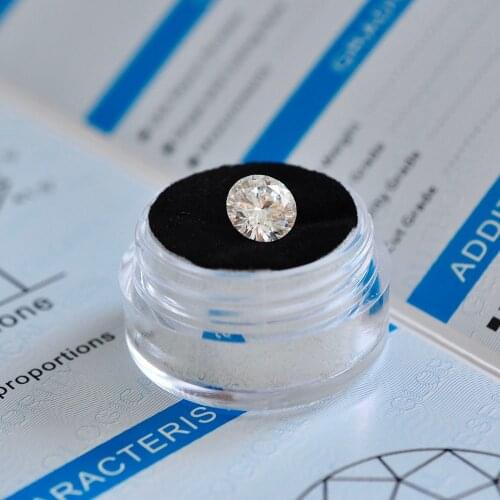 6.5mm GH color round shape excellent Brilliant cut Moissanite Jewelry ring Gem stone DIY material loose beads