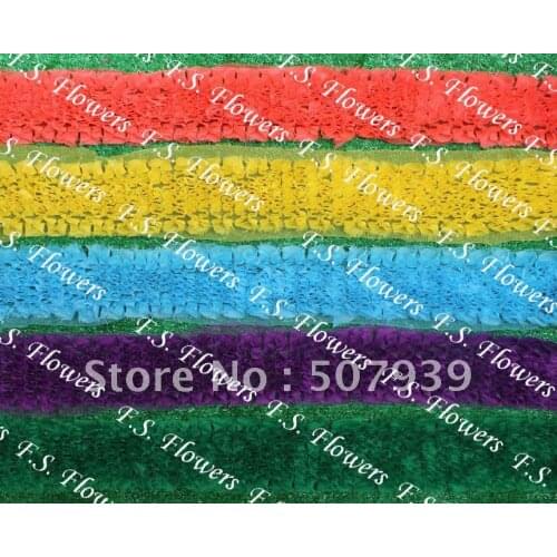 30y 8cm shabby chiffon grass trim for kids headbands bows clothing garment crafting accessories 11 color