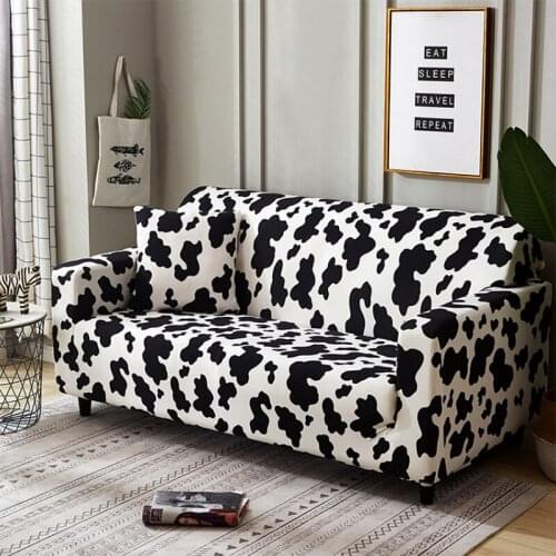 Black and White Elastic Sofa Cover for Living Rom Plaid Slipcovers Stretch Sofa Covers Home Decor Corner Couch Cushion Cover