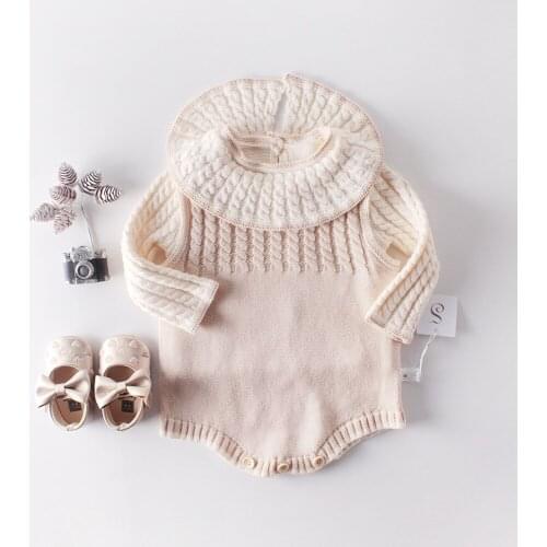 Newborn Baby Girls Knit Romper
