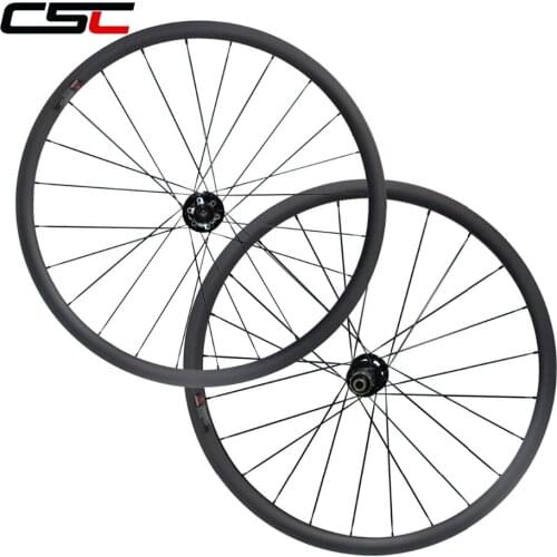 No Outer Hole SAT Disc Brake Carbon Wheelset 25mm Width U Shape 30mm 40mm Clincher Road Bike Cyclocross Wheels Tubeless Ready