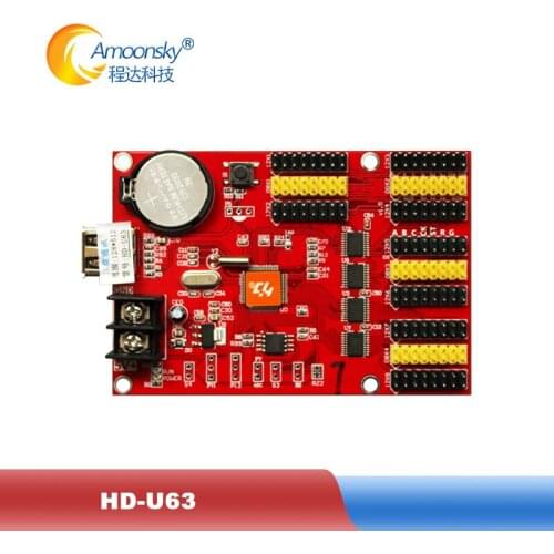 Best quality HD-U63 Usb-disk Port Huidu P10 Led Display Control Card for small pixel led display