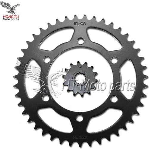 Motorcycle Front & Rear Sprockets For Kawasaki Ninja 250R 300 Z250 Z300 Ninja250 EX250R EX300 2008-2018