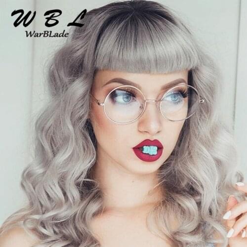 WarBLade 2018 New Fashion Round Metal Eyewear Frames Clear lens Optical Myopia Glasses spectacle frames Women Eyeglasses Retro