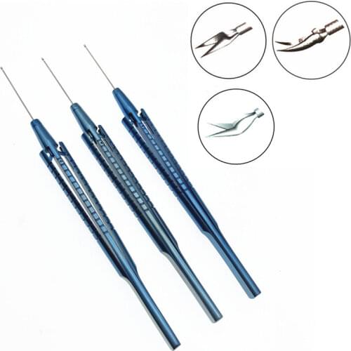 Ophthalmic surgical 3pc Titanium Utrata Style Capsulorhexis Forcep 86mm ophthalmic eye instrument
