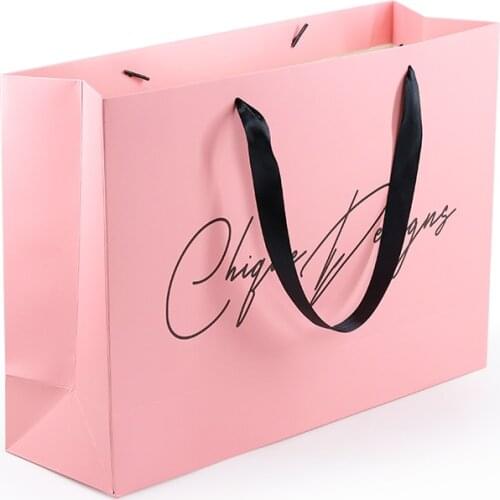 Wholesale Cheap Price Luxury Famous Brand Gift Custom Printed Shopping Paper Bag With Your Own Logo