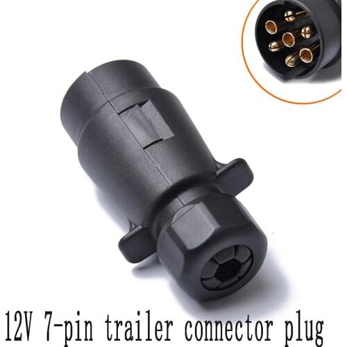 12V 7-pin Trailer Connector Plug Trailer Truck Power Connector RV Power Adapter Travel Trailer Accessories Food Truck