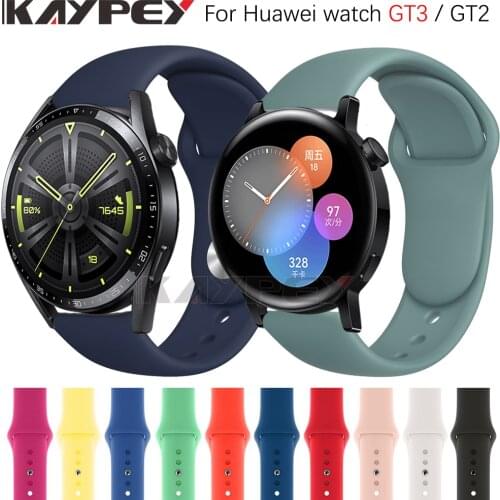 Silicone Soft Strap for Huawei watch GT2 / 2e / Pro Smart Watch Wrist Bracelet for Honor Magic Watch 2 42MM 46MM Watchband Strap