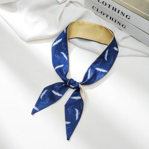 New hot Small Scarf Printed New Fashion Silk Scarf Women Narrow Hair Band Decorative Scarf women skinny scarf women