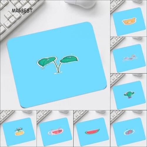 MRGBEST Cute Mouse Pads Small Size 220x180x2mm Play Mats Blue No Locking Cheaper Rubber Mats for Office and Home Desk Decorate