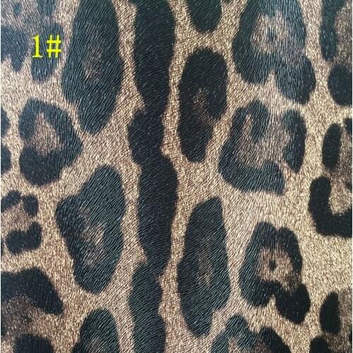 Synthetic PVC big Leopard skin leather material