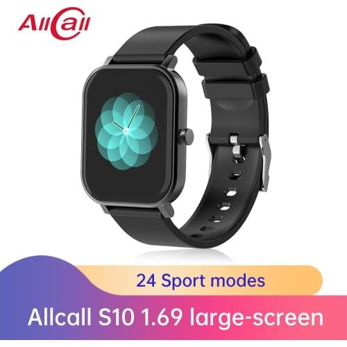 ALLCALL S10 1.69 inch 2021 Smart Watch Men Fitness Tracker Heart Rate Sleep Alarm Clock Women Smartwatch for Android IOS Phone