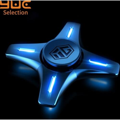 YUC Light Up Hand Spinner Glow In Dark Finger Toys Luminous Fidget Spinner R188 High-Speed Bearing Led Desk Stress Relief Toys