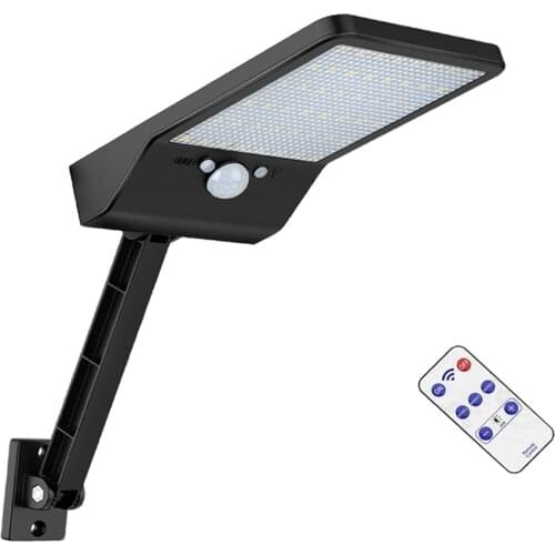 LED Solar street-path-Light Gardenyard Wall Fence Lamp Outdoor Waterroof With remote control street Black Three Modes&3