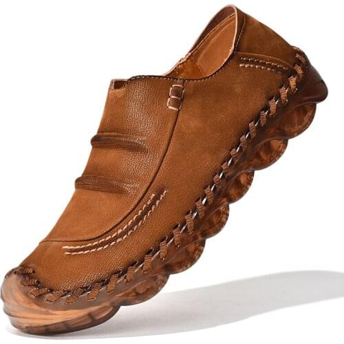 Men Loafers Shoes Spring Summer Soft Genuine Leather Business Men Moccasins Shoes Breathable Slip on Driving Shoes