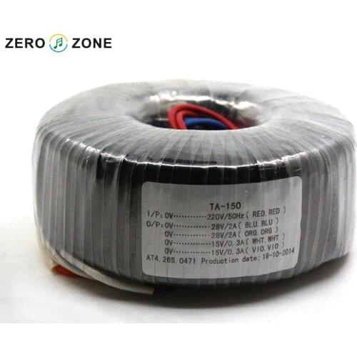 ZEROZONE TA-150 150W Toroidal Transformer 150VA Dual 28V+ Dual 15V Power Supply Transformer