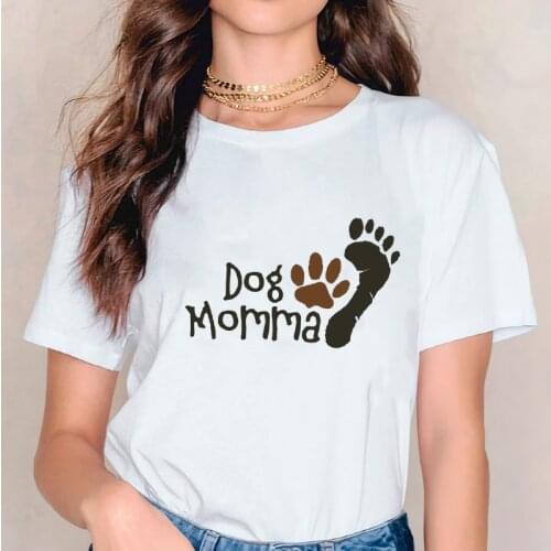 Women 2021 Summer Dog Pet Leopard Cute Mom Fashion Printed tshirt Top T Shirt Ladies Womens Graphic Female Tee T-Shirt Top tee