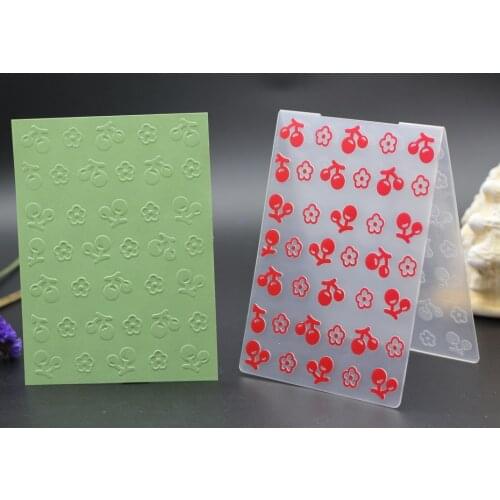 10.5x15cm flower cherry printing plastic embossing folders for DIY scrapbook envelop album frame decoration paper craft template