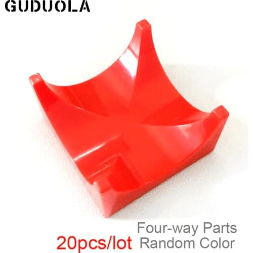 20pcs/lot Big Bricks Four Ways Parts Marble Race Run Maze Balls Track Funnel in Blocks Duplo Building Blocks Toys