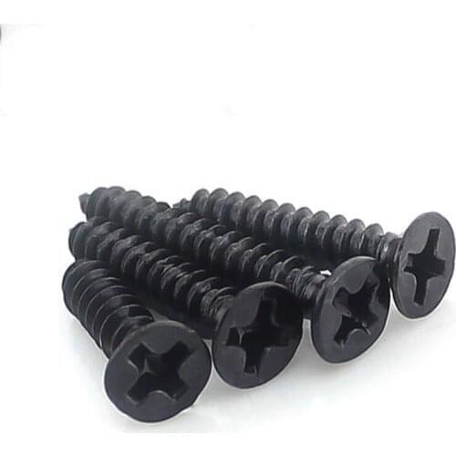 200PCS-M2.3*5/6/8/10/12 Plus Hard Countersunk Self-tapping Small Screws Black/ Flat Head Self-tapping Electronic Screws