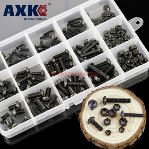 2021 Sale Rushed Screws For Laptops Wood Screws Vis 172 Pcs 10.9 Round Hexagon Screw Sets Hex Head Bolts M3m4m5 With Nuts