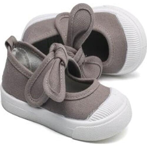 Spring Baby Girl Shoes Canvas Casual Kids Shoes With Bowtie Bow-knot Solid Candy Color Girls Sneakers Children Soft Shoes
