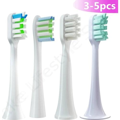3-5pcs Replacement Brush Head For Soocas X3 Oclean X Xiaomi Mijia T100 T300 T500 Electric Sonic Toothbrush Soocare Nozzles
