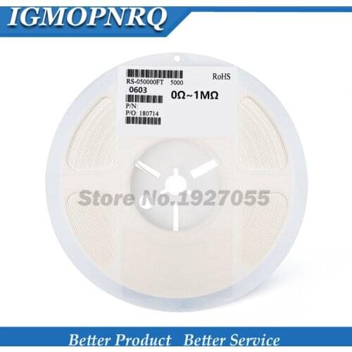 5000pcs 0603 SMD 1/8W 0 ohm ~ 10M ohm chip resistor 0 10R 100R 220R 330R 470R 1K 4.7K 10K 47K 100K 0 10 100 330 470 ohm