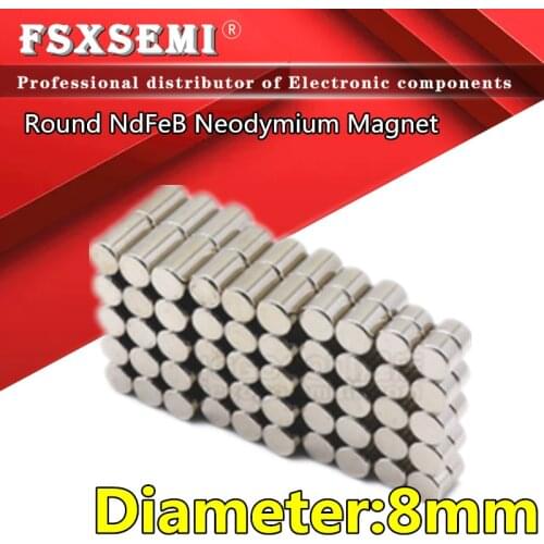 8mm Diameter Round NdFeB Neodymium Magnet Powerful Rare Earth Permanent Fridge Magnets Ring Disk Strong Craft for DIY
