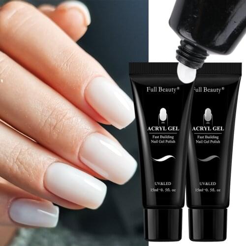 15ml Acrygel For Nails Nude Pink Builder Gel Nail Extension French Design Semi-Permanent Varnish Forms All For Manicure FB1809