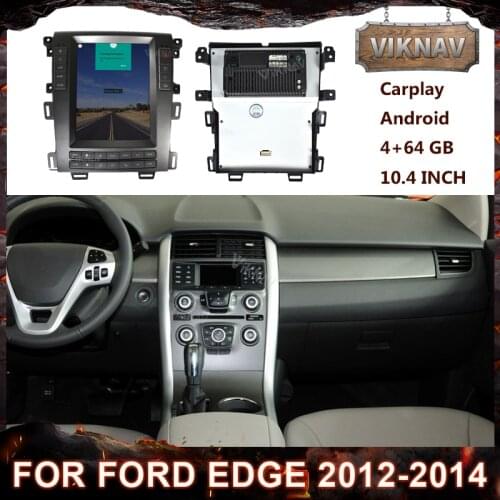 Car Radio Multimedia Player for Ford Edge 2012-2014 Android Auto Stereo Head Unit GPS Navigation Vertical Screen Tape Recorder