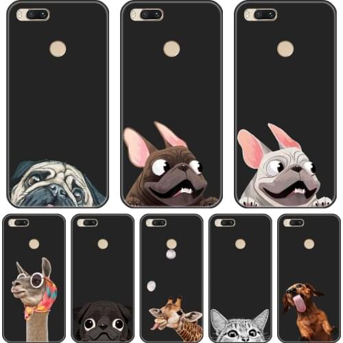 Pug Dog Cat Cute Phone Case For Xiaomi Mi A1 A2 Lite 8 SE 5 5C 5S 5X 6 6X Plus Silicone Back Cover For Xiaomi MiA1 MIA2 Mi8 Case