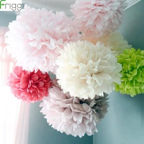 Frigg 5pcs 20cm 25cm Tissue Paper Pompom Garland Rustic Weeding Decoration for Weddings Decor Party Decor Bridal Shower Baby