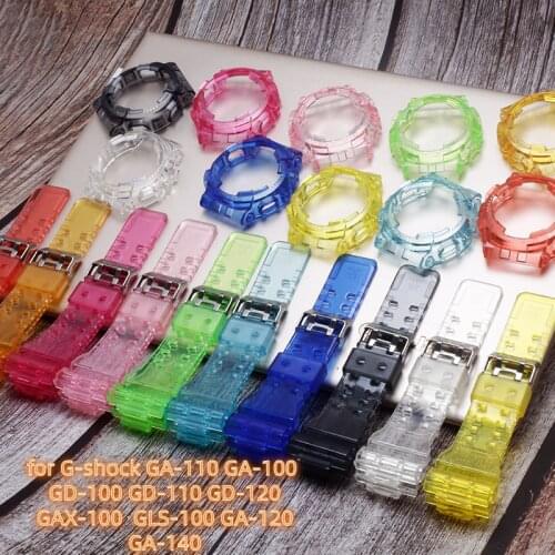 GA110 Series Strap Watch Case For GSHOCK Resin Transparent Watchband for Casio wristwatch Accessories GA100 GD100 GD110 GD120