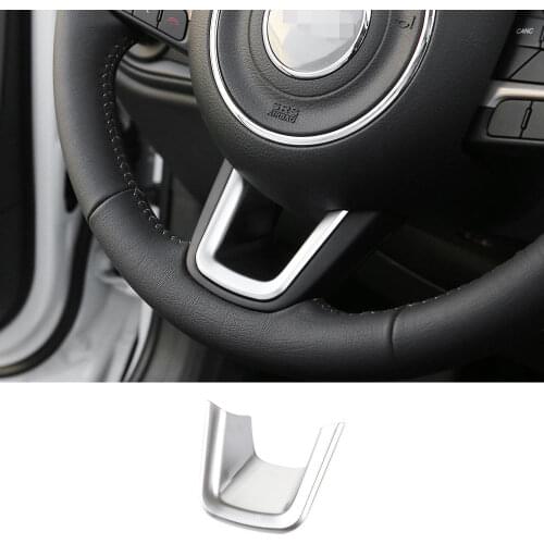 Chrome Steering Wheel U-Shaped Decoration Cover Trim for Jeep Compass Renegade
