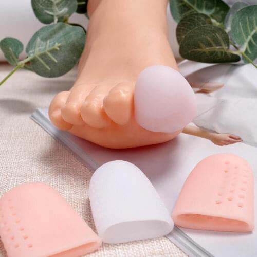 2pcs Foot Care Tool Silicone Gel Toe Separators Stretchers Toe Tube Corns Blisters Protector Gel Bunion Toe Finger Protection