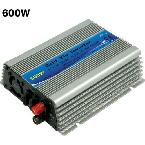 MPPT Function 600W On Grid Tie Micro Inverters Pure Sine Wave 22-60VDC to 110V or 230VAC Inverters for 30V or 36V Solar Panel