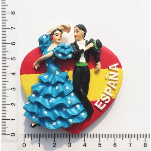 Spain flamenco dance three-dimensional travel souvenir magnetic stickers refrigerator