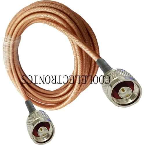N male to N male RG400 Double Shielded Copper Braid Coax Low Loss Cable 50ohm 10/15/20/30/50cm 1/2/3/5/10m