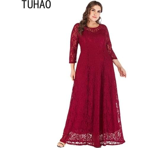 TUHAO Summer Elegant Woman Dresses 5XL 6XL Plus Size Dress Women High Waist Sexy Party Dress Long Elegant Maxi Long Dresses